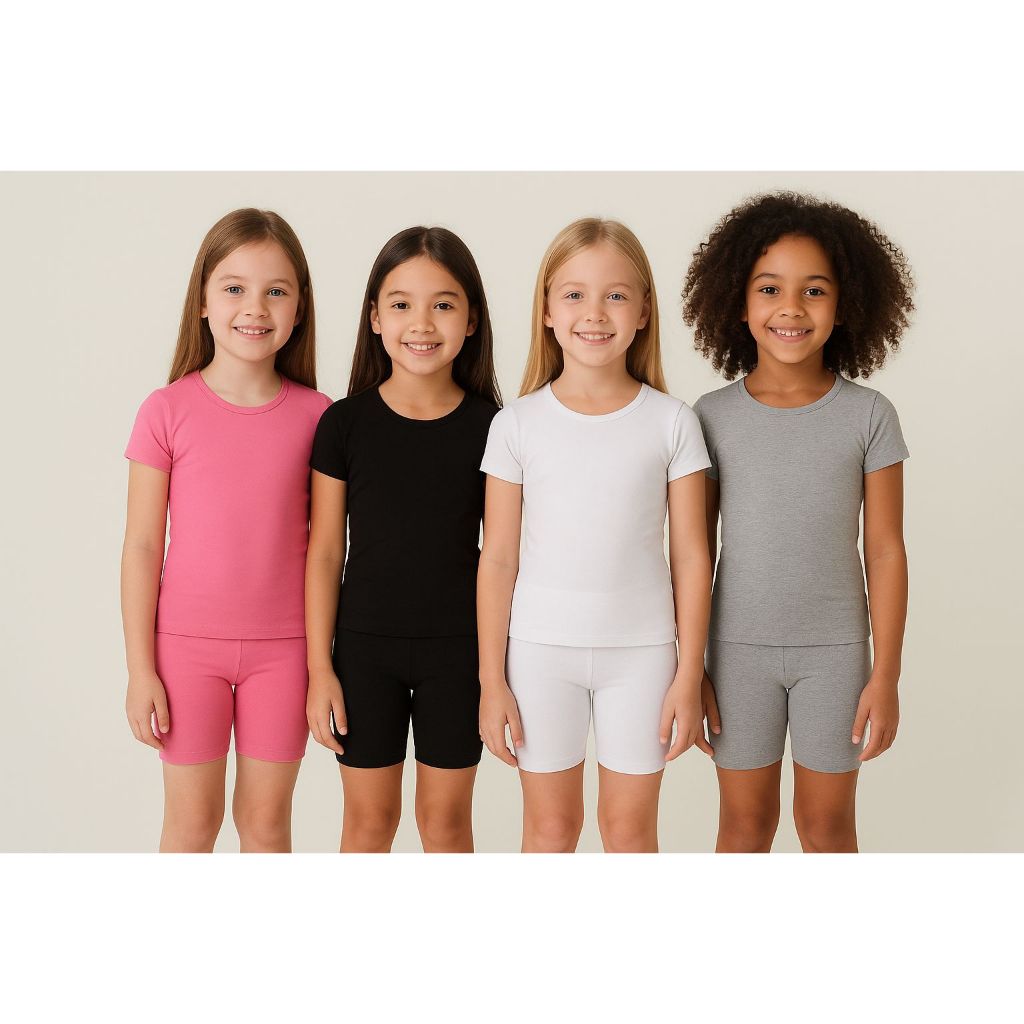 kit 3 shorts básicos para menina, para brincar, USAR POR BAIXO DE SAIAS, VESTIDOS, E ATE DORMIR.