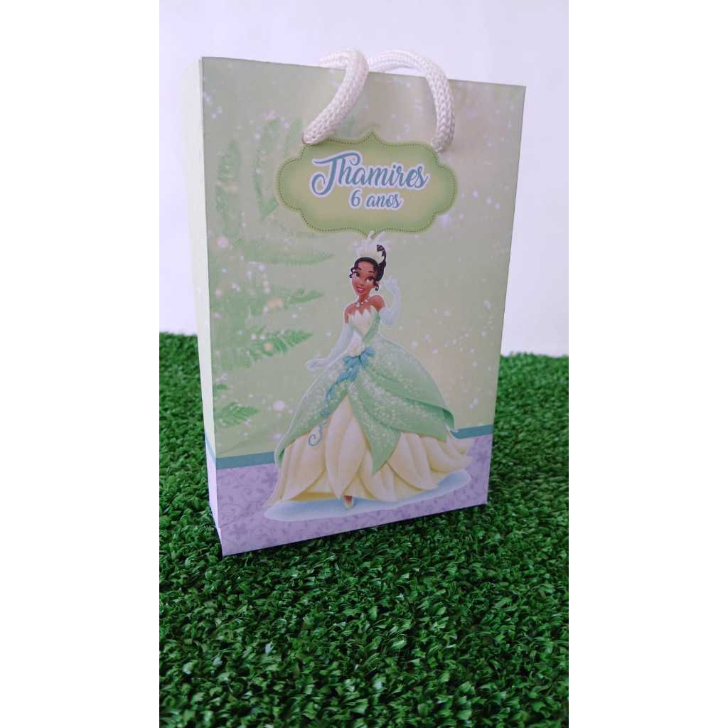 Sacolinha personalizada Princesa Tiana- PEGUE E MONTE