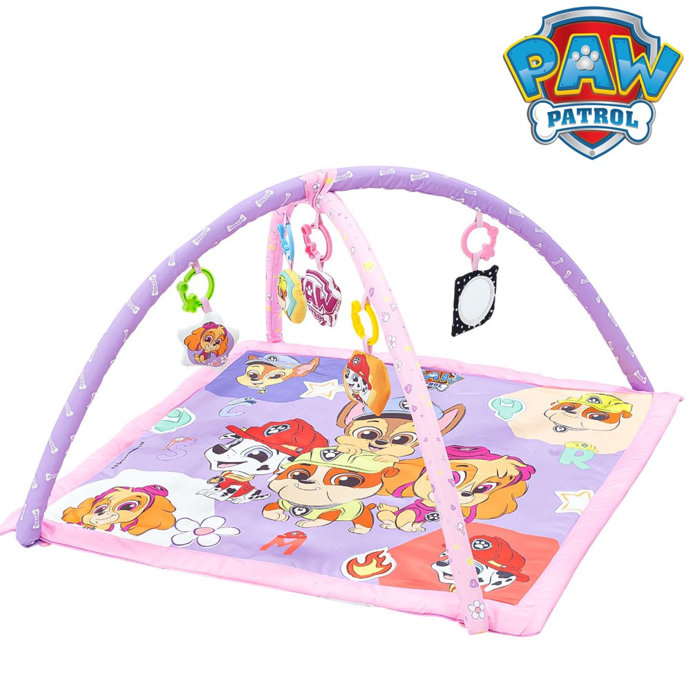 Tapete de Atividades Infantil Educativo Patrulha Canina Dobrável Brinquedo Bebê Conforto Diversão