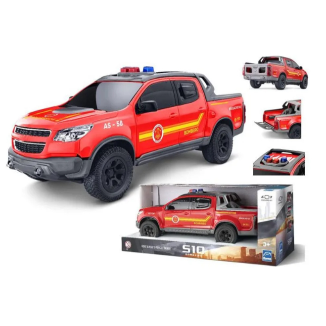 Carrinho Miniatura Pick-up S10 Corpo De Bombeiros 1152 Roma
