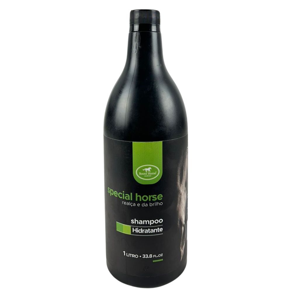 Shampoo Hidratante Boots Horse 1 Litro Para Higiene Limpeza Profunda Fios Macios Com Brilho