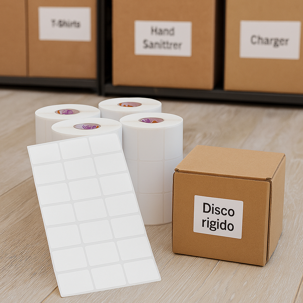 Etiqueta 34x23 3 Colunas Térmica - 4 Rolo