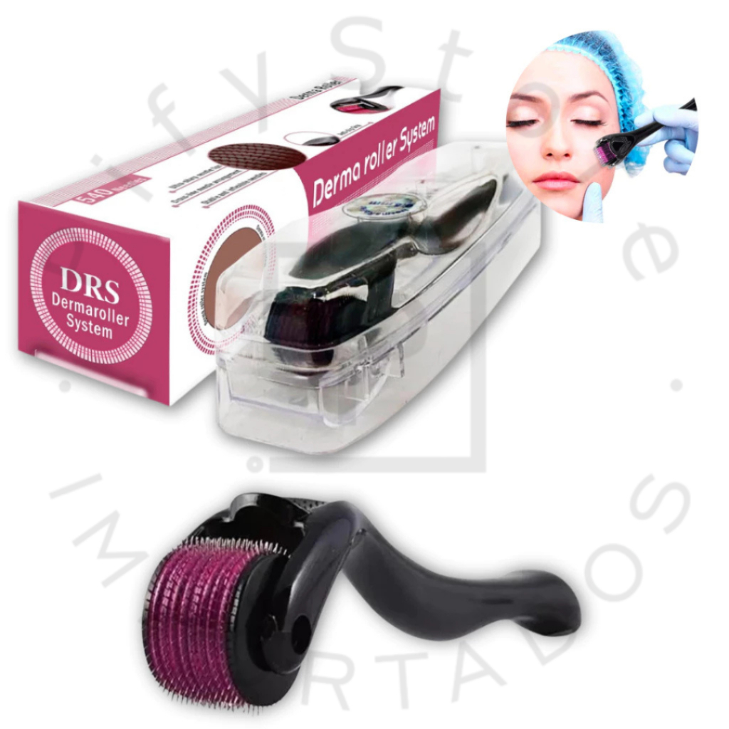 DermaRoller MicroAgulhamento Rolo Agulha System 540 Original Anvisa Preencher Falha Cabelo e Barba Tira Cicatriz em Oferta na Shopee