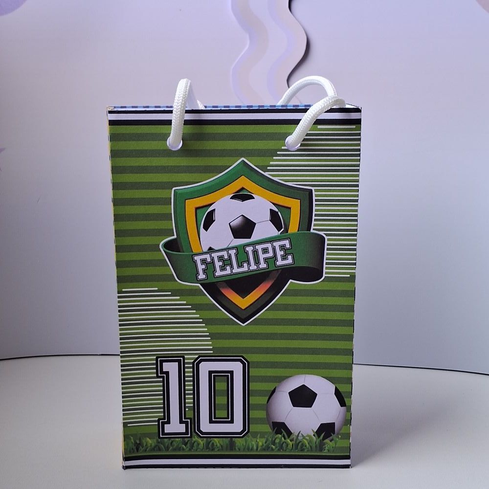 Sacolinha G Personalizada Futebol /Lembrancinha de Festa /Aniversário