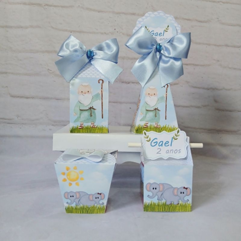 Kit Festa A Arca De Noé| Lembrancinha Personalizada| Festa Infantil| Aniversário| Já Vai Semi Montada