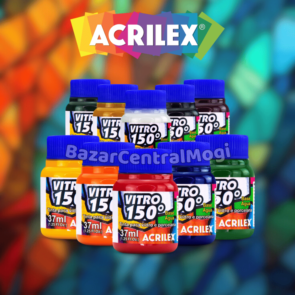 Tinta Vitro 150° Acrilex Vidro Porcelana 37ml em Oferta na Shopee