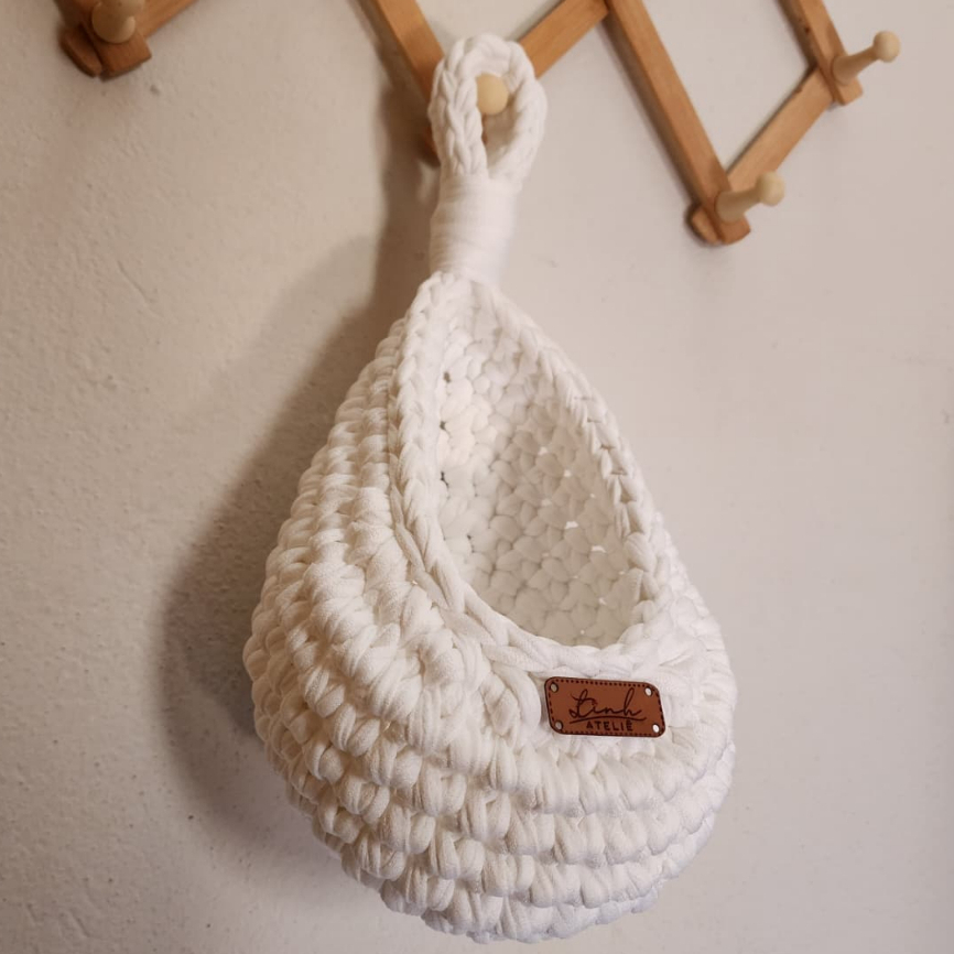 Cachepô Ninho em Fio de malha | Cachepô de parede | Porta pinceis | Porta treco em Oferta na Shopee