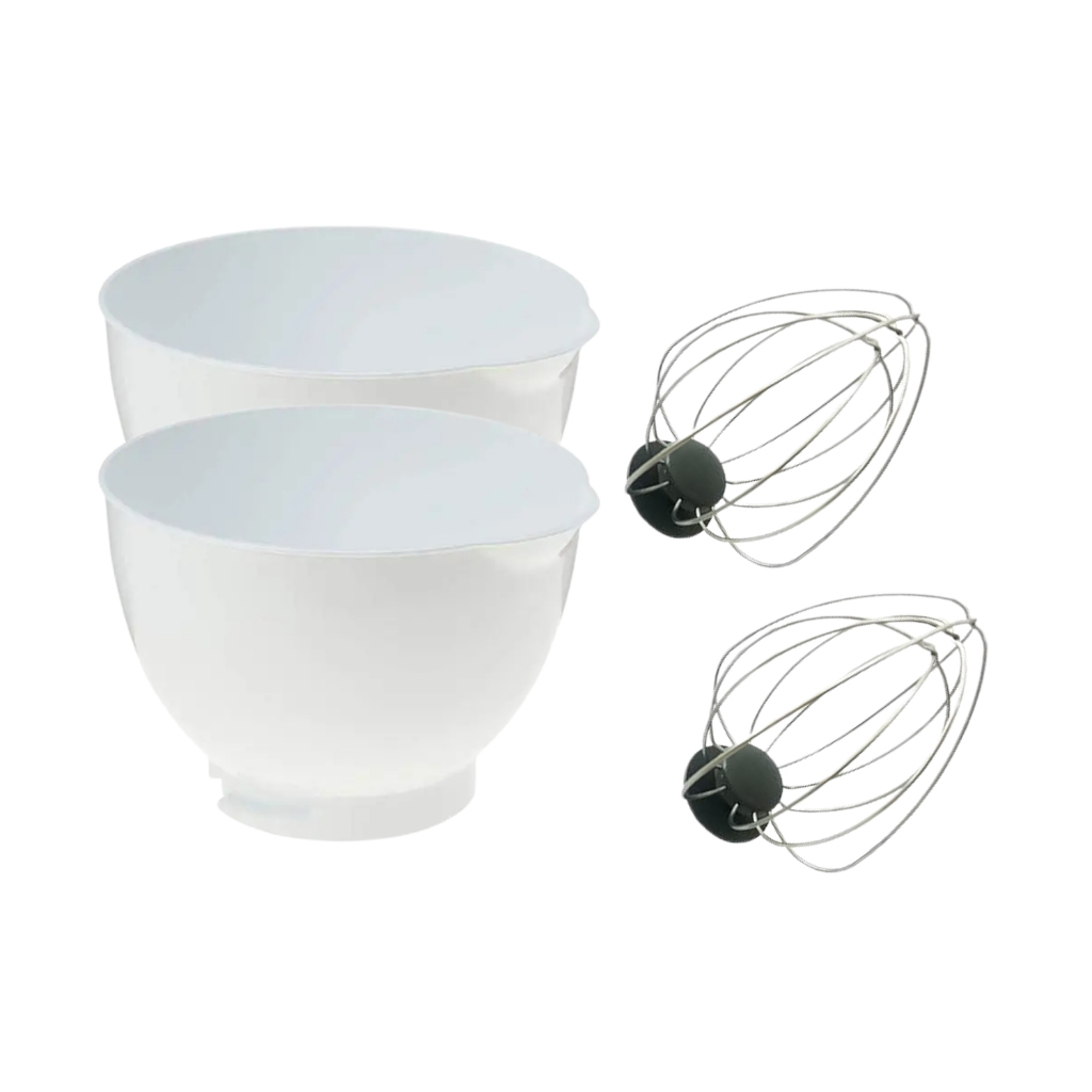 Kit 2 Tigelas + 2 Batedores Preto Balão para Batedeiras Arno – Peças de Reposição