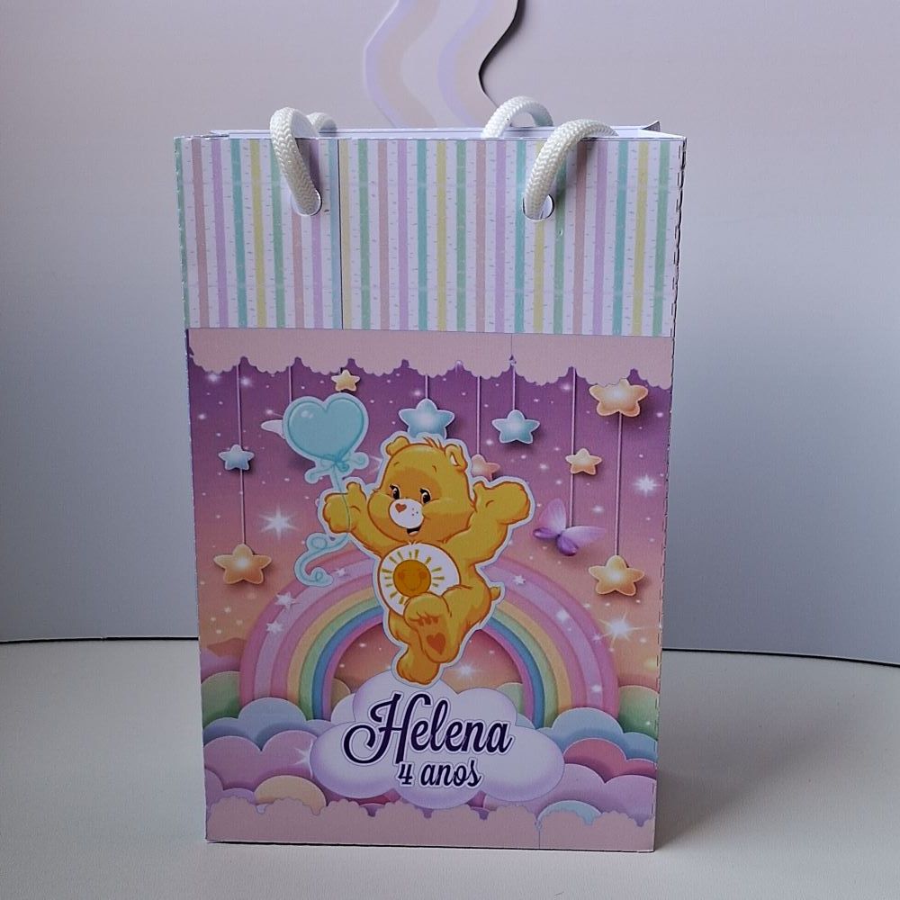 Sacolinha G Personalizada Ursinhos Carinhosos/Lembrancinha de Festa /Aniversário