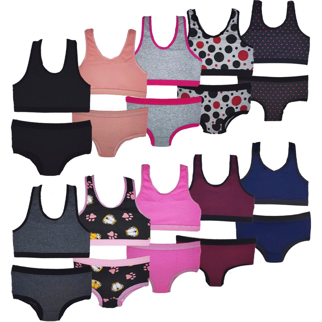 Kit 8 Conjuntos Juvenil Anitta Algodão Penteado em Oferta na Shopee