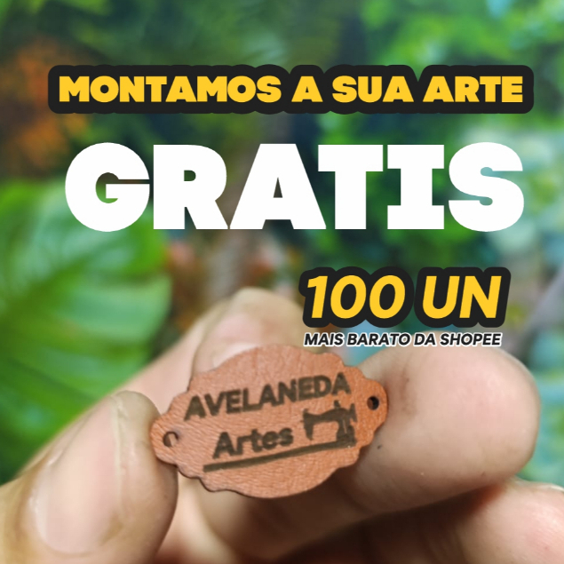 100 UN ETIQUETAS COURO SINTÉTICO PERSONALIZADAS PARA ROUPAS VESTIDOS BOLSAS LAÇOS CROCHÊ em Oferta na Shopee