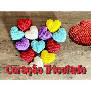 Chaveiro Coração Textura Tricô em Impressão 3D – Colorido, Elegante e Perfeito para Presente