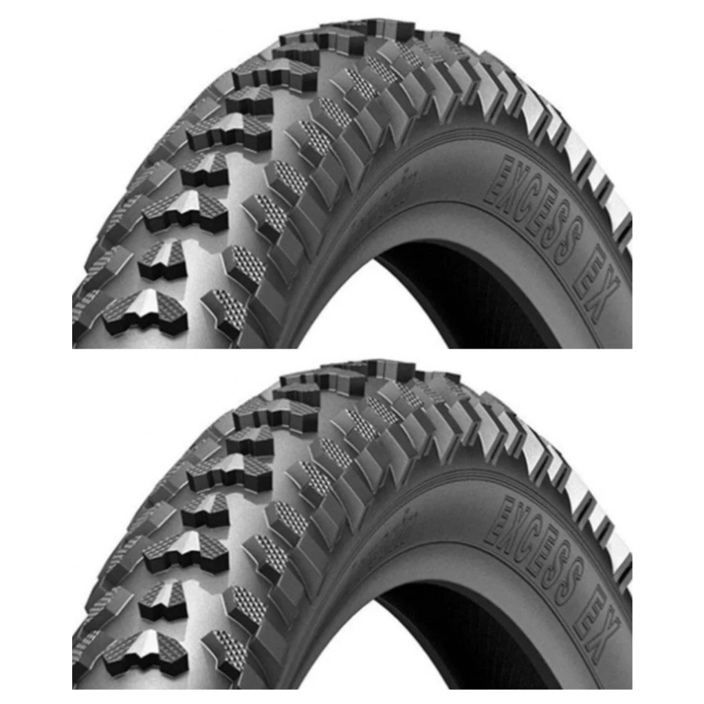 Par de Pneu Bicicleta Aro 26 x 1.95 Levorin Excess Cravo Borrachudo Cravão Reforçado Bike Mtb
