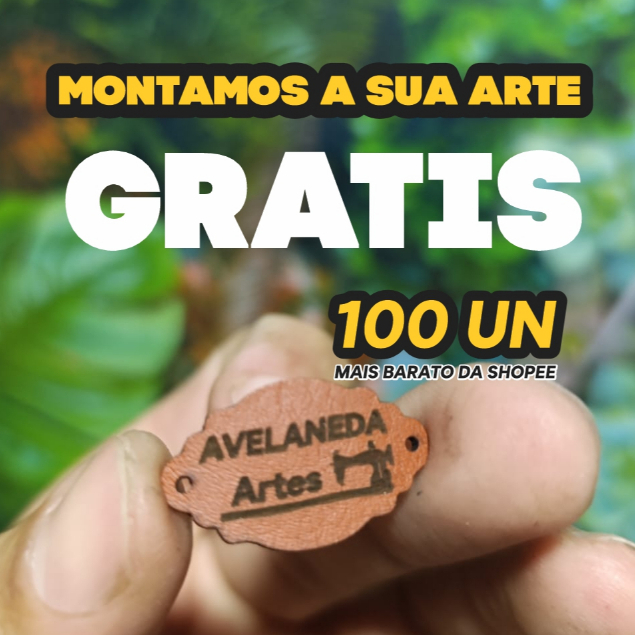 100 UN ETIQUETAS COURO SINTÉTICO PERSONALIZADAS PARA ROUPAS CROCHÊ BOLSAS LAÇOS em Oferta na Shopee