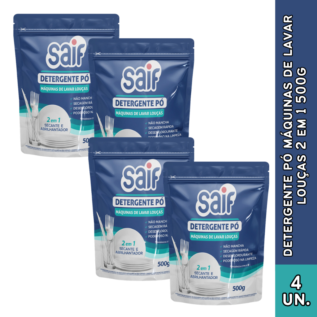 Saif Detergente em Pó Para Máquina de Lavar Louças 500g em Oferta na Shopee