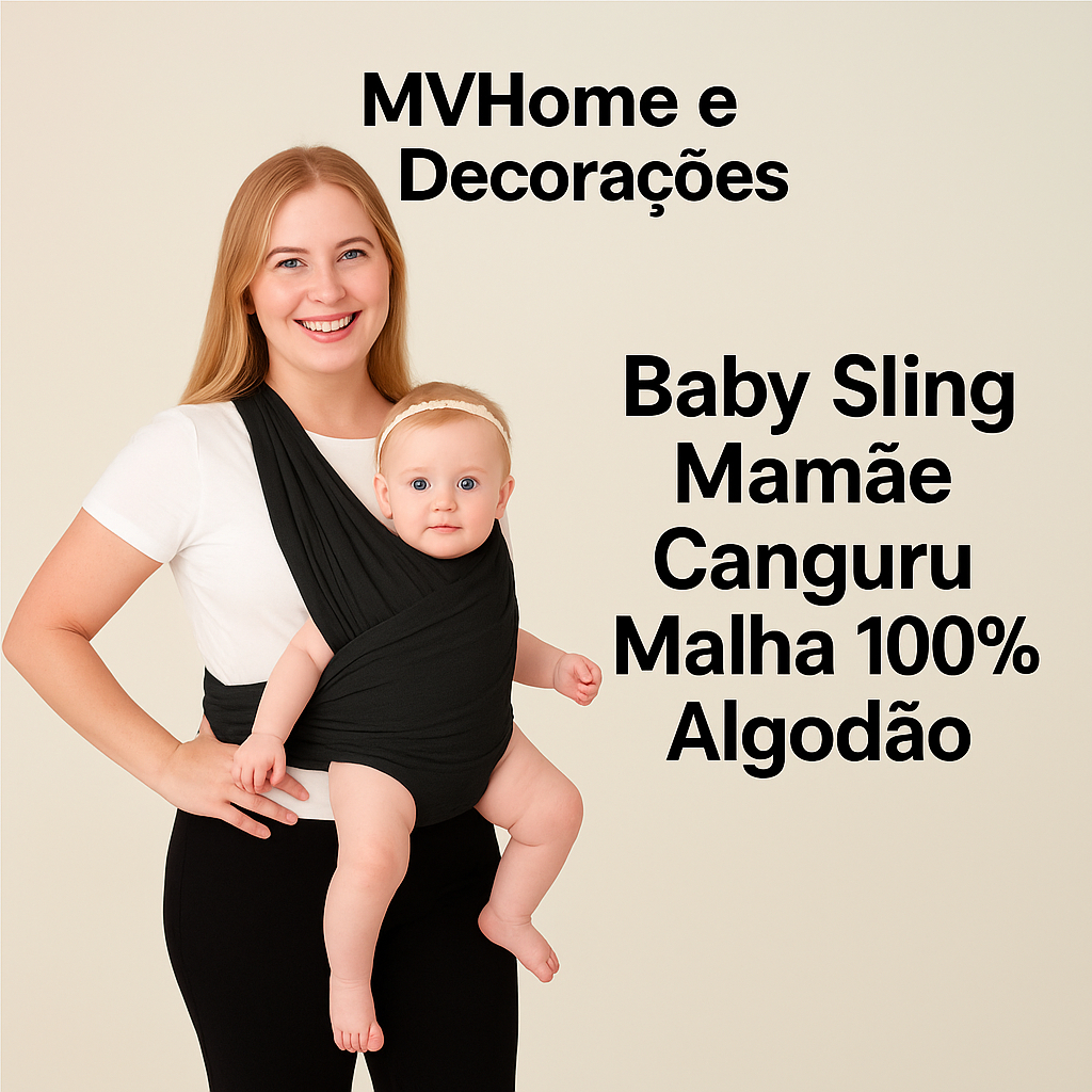 Baby Sling Mamãe Canguru Malha 100% Algodão Wrap Sling