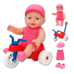 boneca infantil menina criança pequena bebê reborn + acessórios Promoção