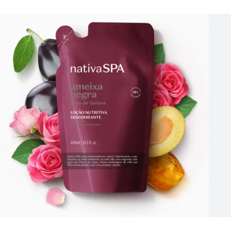 Refil Loção Desodorante Hidratante Corporal Nativa SPA Ameixa Negra 350ml
