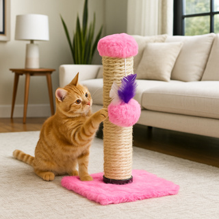 Arranhador Para Gatos Poste com Brinquedo Sisal Exclusivo Pet em Oferta na Shopee