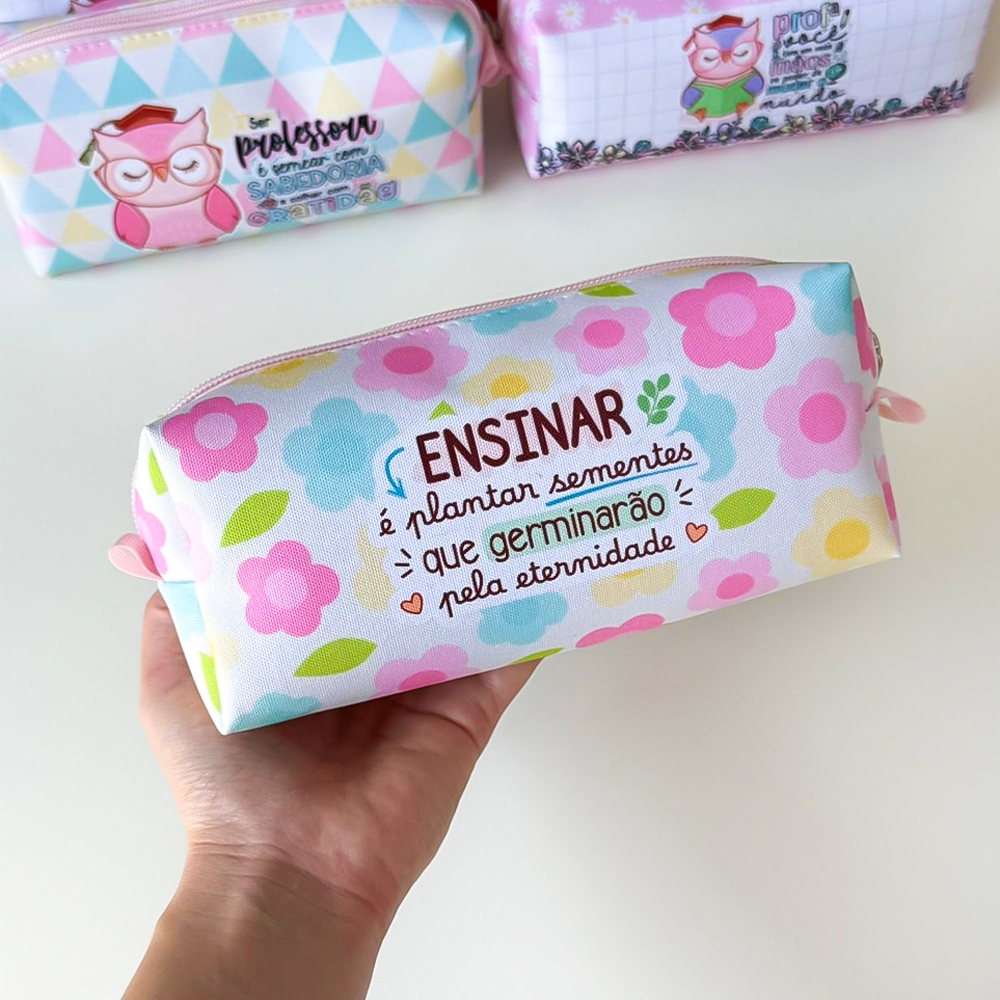 Kit necessaire estojo M Personalizada Lembrancinha dia dos professores (Selecione 15 a 45 unidades) — imagem 2 de 2