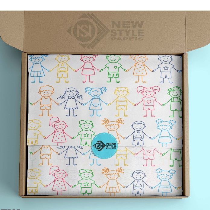 Papel de seda Premium 35x50 cm KIDS, CRIANÇAS, BRINQUEDOS -01 em Oferta na Shopee