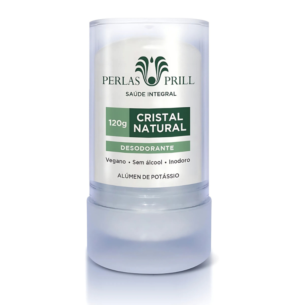 Desodorante Em Cristal Perlas Prill - 100% Natural - 120g em Oferta na Shopee