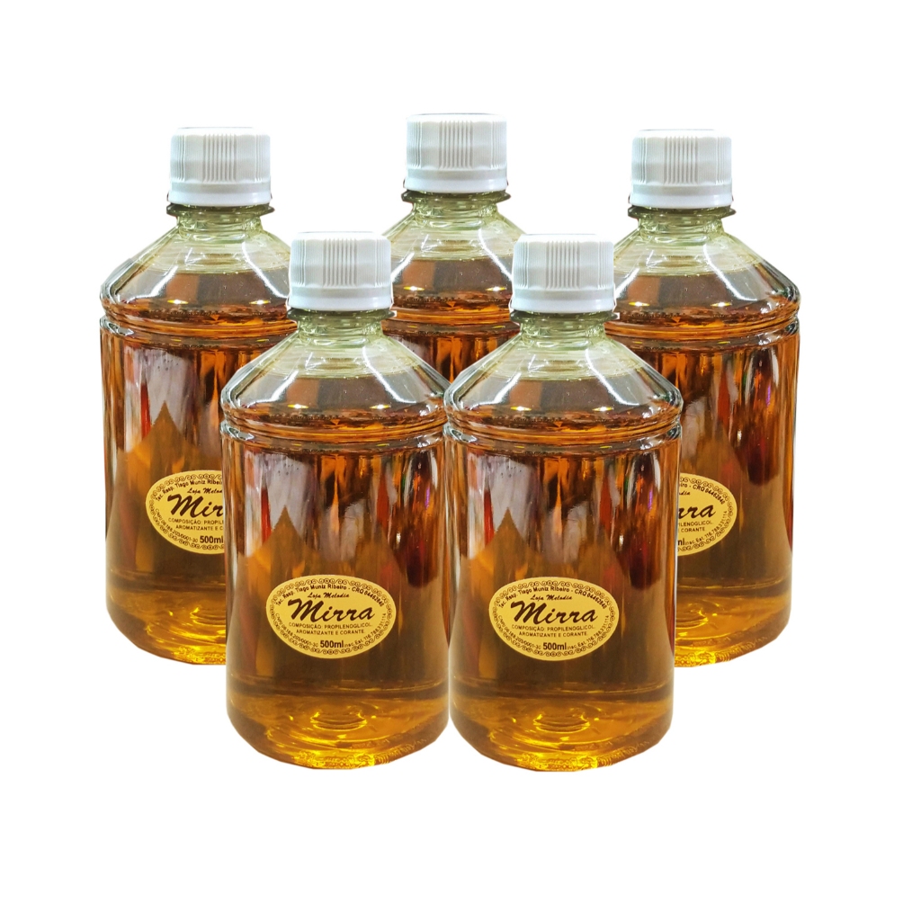 5 Óleo Para Unção Fragrância Mirra 500 Ml Original Mirra