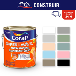 Tinta Parede Acrilica 3,2 Litros Coral Super Lavável Tons Cores Escolha Sua Cor Premium Rende Muito em Oferta na Shopee