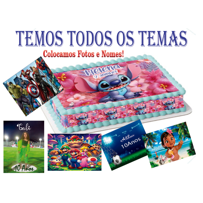 Papel de Arroz e Faixa Bolo Retangular Personalizado com Foto para Bolo em Oferta na Shopee
