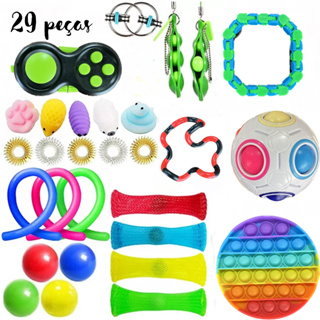 kit fidget toy sensorial 29/28/27 peças em Oferta na Shopee