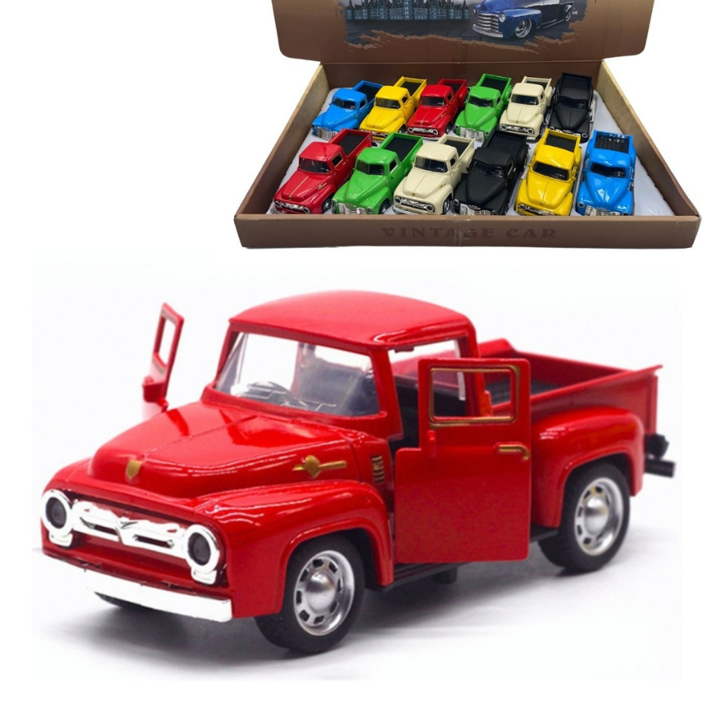 Miniatura Caminhonete Pickup Antiga 1955 Carrinho Metal Antigo