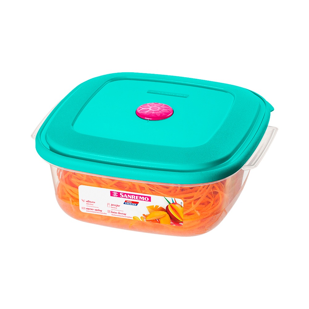 Pote Quadrado de Plástico Sanremo 1,3L Sortido - 455/2 em Oferta na Shopee
