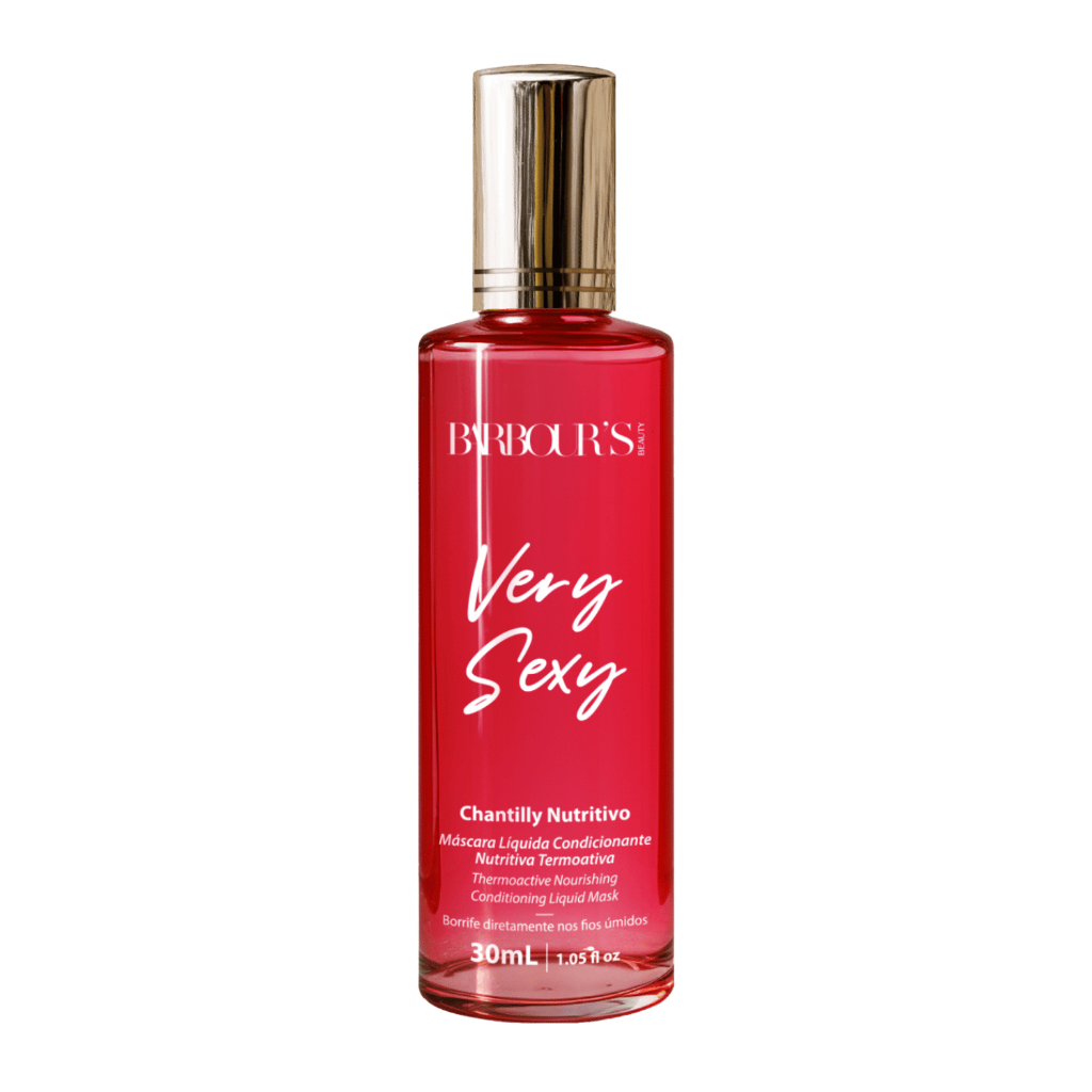Máscara Liquida Very Sexy Barbour's Beauty 30ml Chantilly Nutritivo e Termoativo Hidratação Profunda