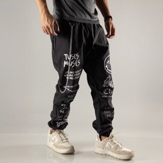 Calça Cargo Jogger Estilo Gringa Coreana Masculina e Feminina com Bolsos Laterais Larga Estilosa em Oferta na Shopee