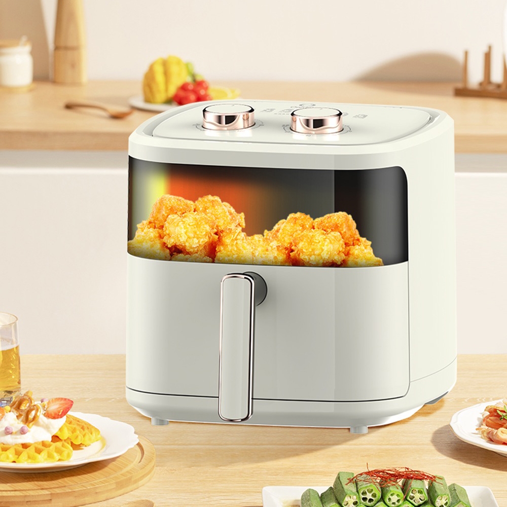 AirFryer Fritadeira Eletrica Sem Óleo 4,7L Panela de Fritar a Vapor Fryer Bege 110V OU 220v