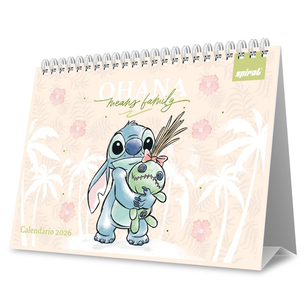 Calendário De Mesa 2026 Stitch Ohana em Oferta na Shopee