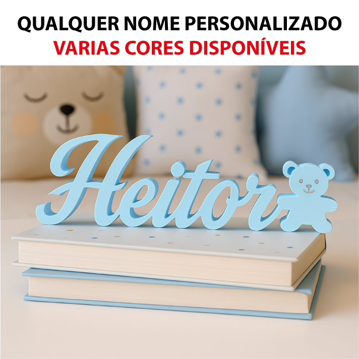 Letreiro Nome Personalizado Decorativo Infantil e adulto de Mesa ou Estante em Oferta na Shopee