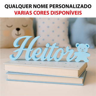 Letreiro Nome Personalizado Decorativo Infantil e adulto de Mesa ou Estante em Oferta na Shopee