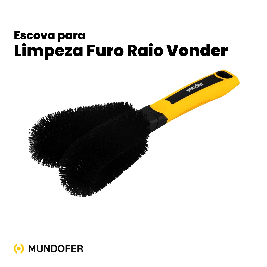 Escova Para Raios Carro Lava Jato Detailer Limpeza Vonder