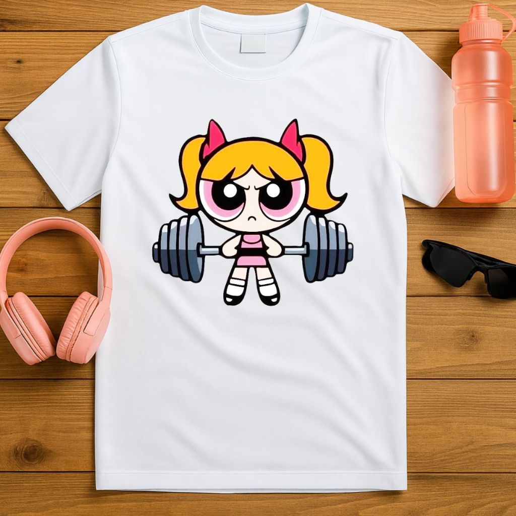 Camisetão Feminina Academia Meninas Super Poderosas Estampada Premium Algodão Fitness