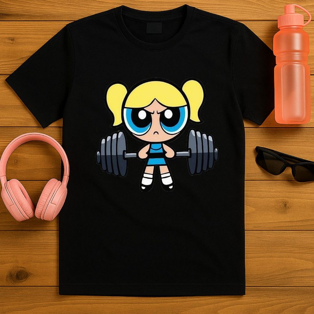 Camiseta Feminina Meninas Super Poderosas Docinho Lindinha Florzinha Estampado Premium Academia