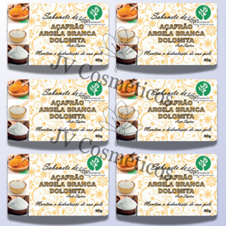 6 UN Sabonete Barra de Açafrão e Dolomita 90g - Bionature em Oferta na Shopee