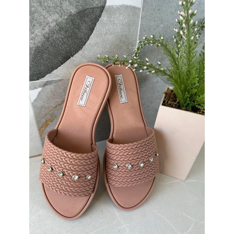 Rasteirinha Feminina Rasteira Sandalia Strass Verão gliter