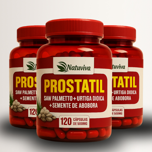 Prostatil - Saw Palmetto+Urtiga Dioica+Semente de Abóbora 500 mg-120 Cap