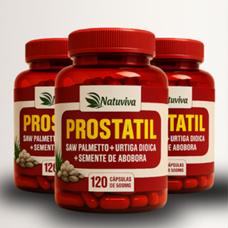 Prostatil - Saw Palmetto+Urtiga Dioica+Semente de Abóbora 500 mg-120 Cap em Oferta na Shopee