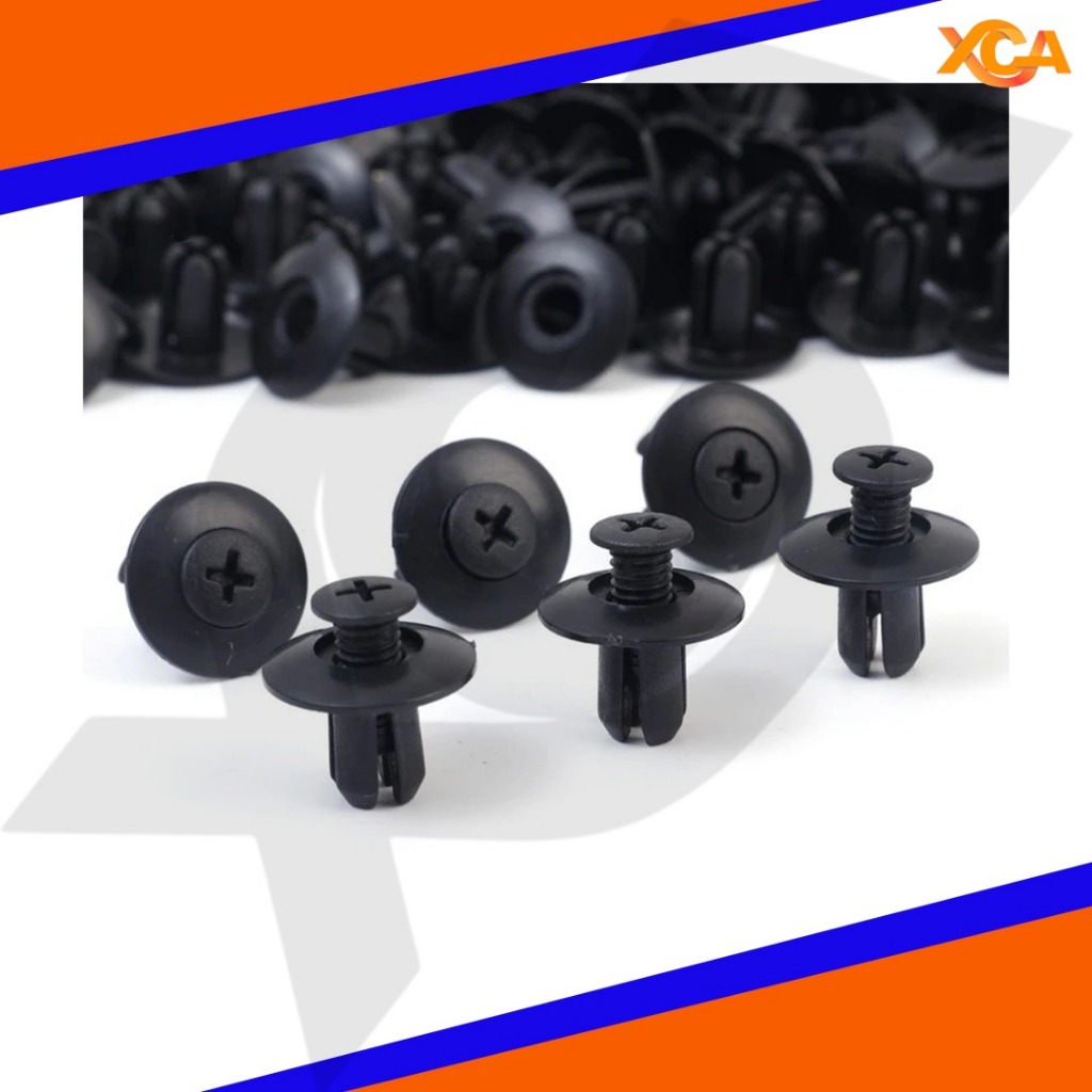 Presilha Rebites Grampo Para-choque E Para-lama Carro Plástico Preto Kits 20 40 60 80 100