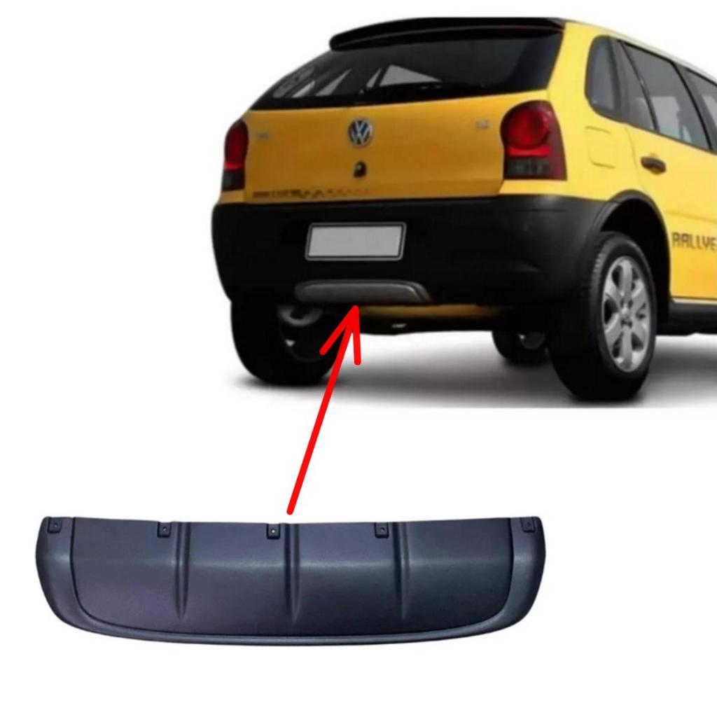Bigode Spoiler Moldura Acabamento Traseira Para choque Gol Rallye G4