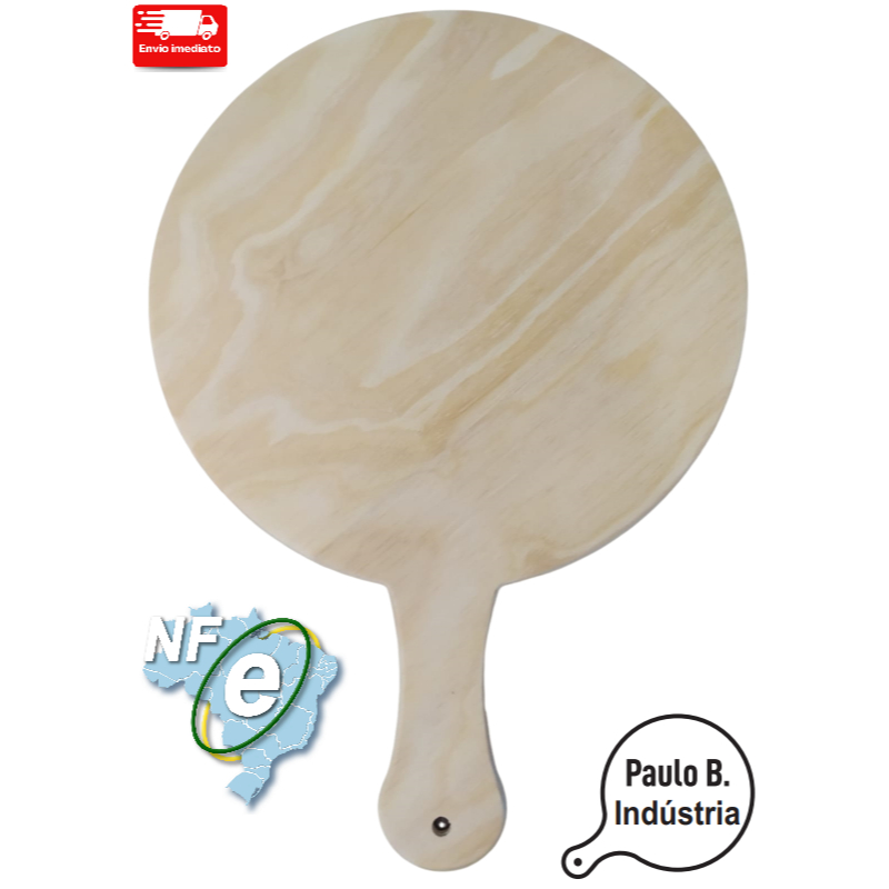 Pá Para Montagem De Pizza Em Madeira - 35cm