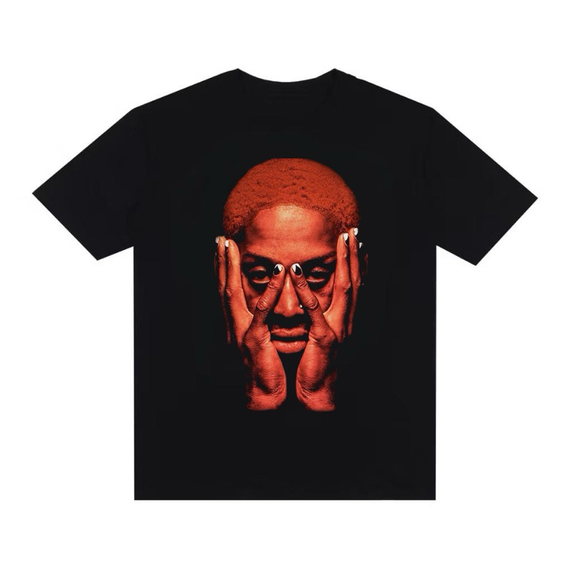 Camiseta Streetwear Oversized Estampada Estilosa Masculina Larga Y2K Basquete Rodman Rap Hip Hop Bulls Algodão