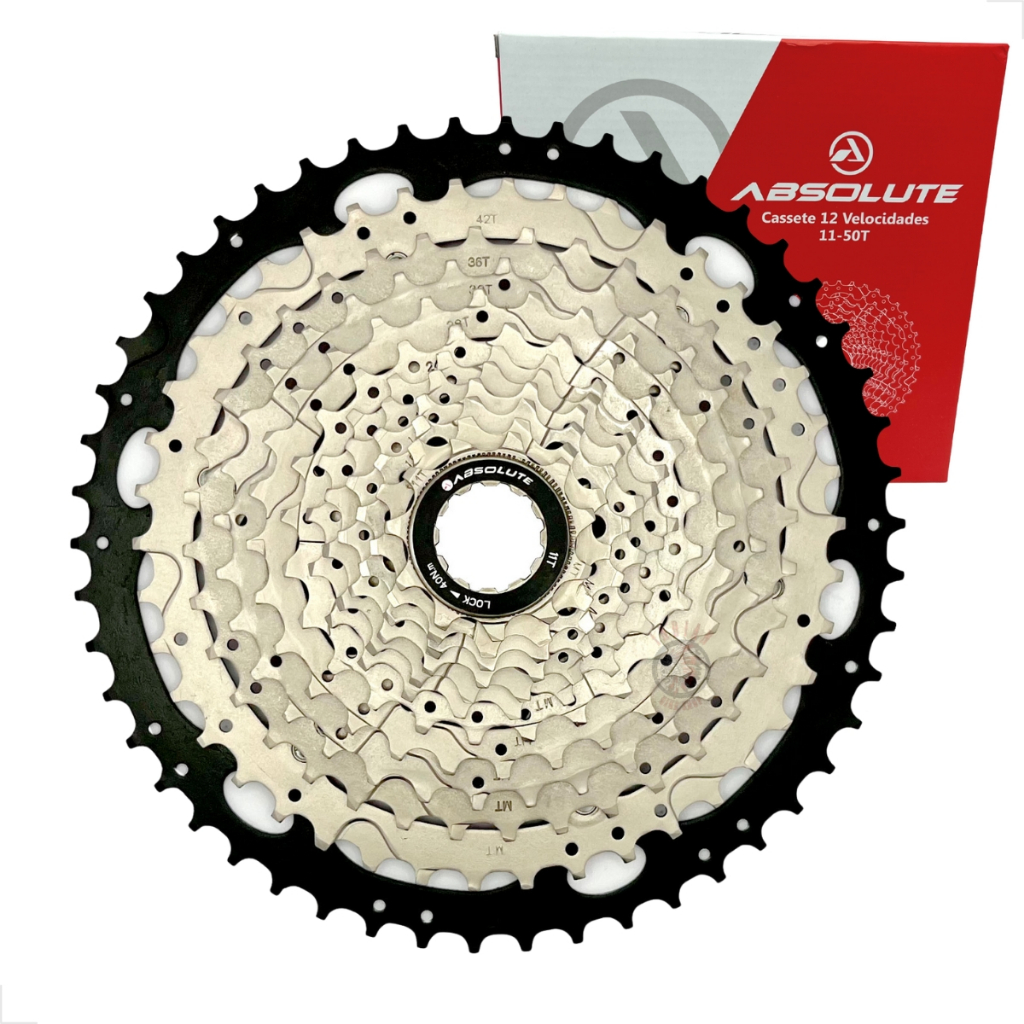 Cassete K7 12v Absolute 11/50 1x12 P/ Freehub 8v/9v/10v Mtb